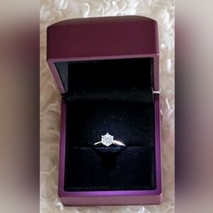 1 Carat Moissanite Solitaire Ladies' Ring Set In Sterling Silver